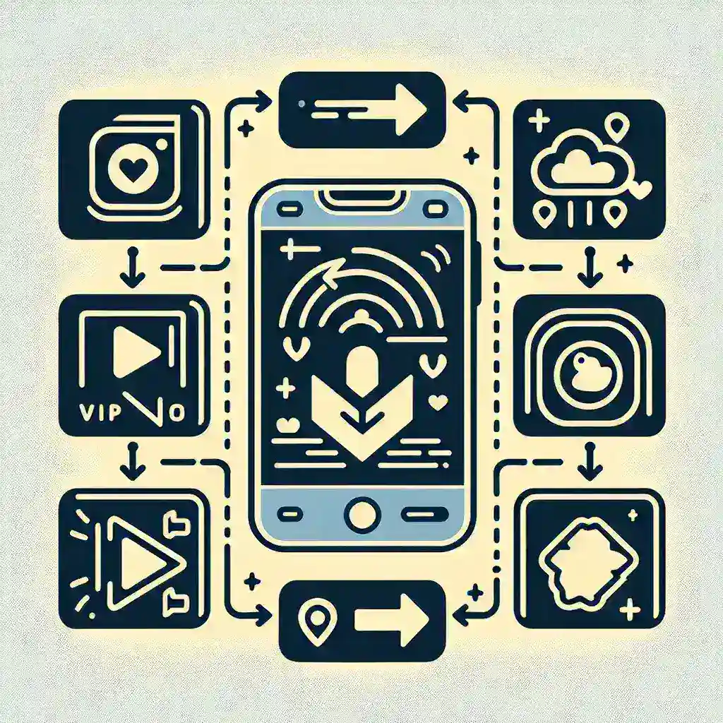 "Passo a passo visual de como baixar vídeos e fotos do Instagram usando um Instagram Downloader, com instruções claras e screenshots do processo."